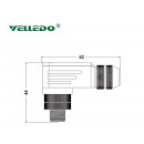 Соединитель клеммный VELLEDQ M12P-M08S (вилка)