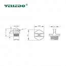 Защитный колпачек VELLEDQ (папа, пластик) M8-F-FCG/S