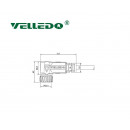 Соединитель для распределительной коробки VELLEDQ M23-F19S10-5.0TL/BK