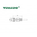 Соединитель для распределительной коробки VELLEDQ M23-F19T15-10.0TL/BK