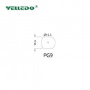 Mонтажный разъем VELLEDQ FLQ-M12-F08(PG9)-HB