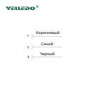 Соединитель кабельный VELLEDQ M8-M03T-10.0PVC/BK (вилка)