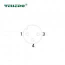 Mонтажный разъем VELLEDQ FLH-M12-F03(M12)-0.5