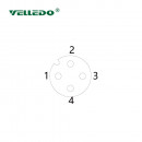 Mонтажный разъем VELLEDQ FLQ-M12-F04(PG9)-HB