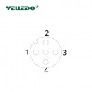 Mонтажный разъем VELLEDQ FLH-M12-F05(PG9)-0.3