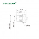 Mонтажный разъем VELLEDQ FLH-M12-F08(M16)-НВ