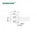 Mонтажный разъем VELLEDQ FLH-M12-F08(M12)-0.2