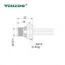 Mонтажный разъем VELLEDQ FLH-M12-M03(M12)-0.2