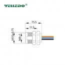 Монтажный разъем VELLEDQ FLH-M8-F03(M10)-2.0