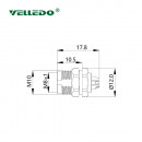 Монтажный разъем VELLEDQ FLH-M8-F03(М10)-НВ