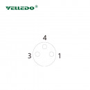 Монтажный разъем VELLEDQ FLH-M8-F03(М10)-НВ