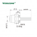 Mонтажный разъем VELLEDQ FLQ-M12-F08(M12)-0.3