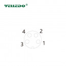 Монтажный разъем VELLEDQ FLQ-M8-F04(М8)-НВ