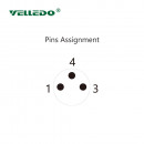 Монтажный разъем VELLEDQ FLQ-M8-M03(М8)-0.3