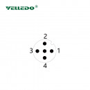 Mонтажный разъем VELLEDQ FLQ-M12-M05(M12)-HB