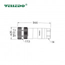 Соединитель клеммный VELLEDQ M12-F04T (розетка)