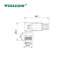 Соединитель кабельный VELLEDQ M12P-M05S-2.0PUR/BK (вилка)