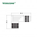 Соединитель клеммный VELLEDQ M12P-F05S (розетка)