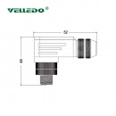 Соединитель клеммный VELLEDQ M12P-M04S (вилка)
