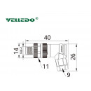 Соединитель клеммный VELLEDQ M8-M03S (вилка)