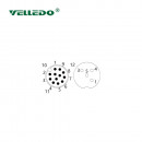 Распределительная коробка VELLEDQ M12-A3-4K4P-M12