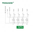 Распределительная коробка VELLEDQ M12-A3-4K4N-5.0PUR/GY