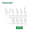 Распределительная коробка VELLEDQ M12-A3-4K5N-10.0TL/GY