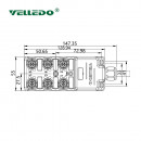 Распределительная коробка VELLEDQ M12-A3-6K5P-3.0PVC/GY