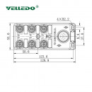 Распределительная коробка VELLEDQ M12-A3-6K5N-M23