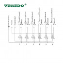 Распределительная коробка VELLEDQ M12-A3-6K5-M23
