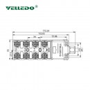 Распределительная коробка VELLEDQ M12-A3-8K5N-3.0PVC/GY