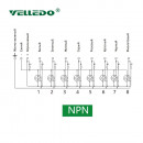 Распределительная коробка VELLEDQ M12-A3-8K4N-10.0TL/GY