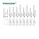 Распределительная коробка VELLEDQ M12-A3-8K5-M23