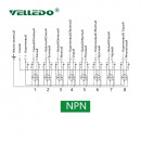 Распределительная коробка VELLEDQ M12-A3-8K5N-3.0PVC/GY