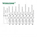 Распределительная коробка VELLEDQ M12-A3-8K5P-M23