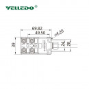 Распределительная коробка VELLEDQ M8-A3-4K3P-5.0PUR/GY