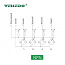 Распределительная коробка VELLEDQ M8-A3-4K3N-10.0PUR/GY