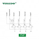 Распределительная коробка VELLEDQ M8-A3-4K3P-5.0PUR/GY